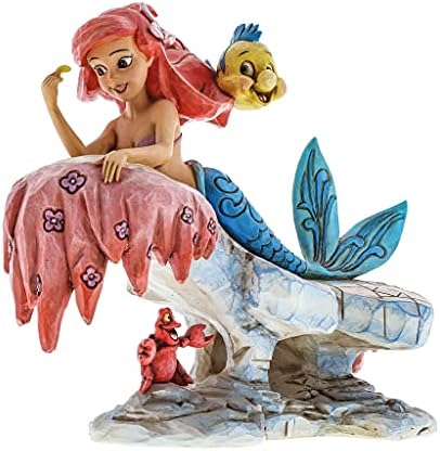 Jim Shore tarafından Disney Gelenekleri “Küçük Denizkızı” 25. Yıldönümü Taş Reçine Heykelcik, 6.25”