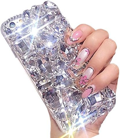 ıPhone 11 için Pro 5.8 inç Bling Elmas Durumda, Aearl 3D Ev Yapımı Lüks Sparkle Kristal Rhinestone Parlak Glitter Tam Temizle