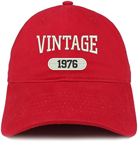 Trendy Giyim Mağazası Vintage 1976 İşlemeli 46. Doğum Günü Rahat Uydurma Pamuklu Kap