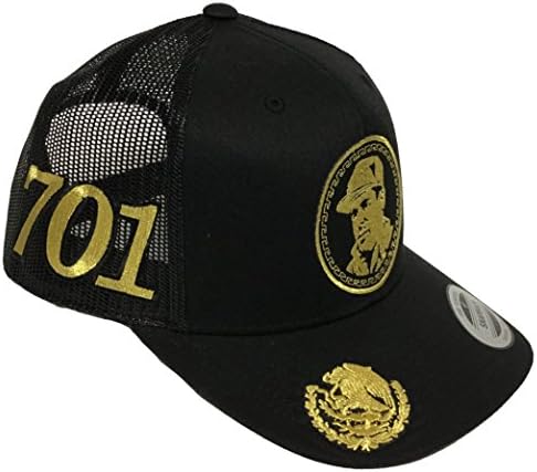 Capsnmore El Chapo Guzman Şapka Siyah Örgü Snapback 4 Logolar