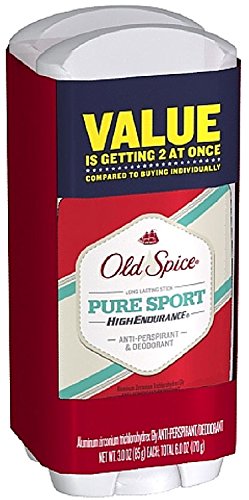Old Spice Yüksek Dayanıklılık Antiperspirant ve Deodorant, İkiz Paket, Saf Spor 3 oz, 2 ea (2'li Paket)