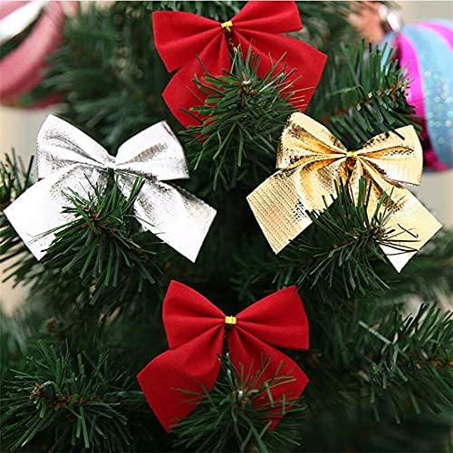 MONSTE 12 Adet Noel Yaylar Asılı Süslemeleri Ilmek Noel Ağacı Süsler Yeni Yıl Noel Partisi Hediye Dekor (Altın)