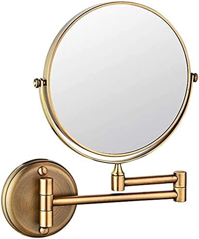 Makyaj aynası 8 inç TwoSided Döner Duvara Monte Ayna, Uzanan Katlanır Banyo Tıraş Kozmetik makyaj aynası (Renk: 2)