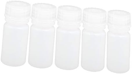 X-DREE 5 Adet 4 ml Plastik Yuvarlak Laboratuvar Reaktif Şişesi Örnek Sızdırmazlık Saydam Şişe(5 Unids 4 ml Plástico Redondo Botella