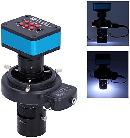 4 K 12MP Mikroskop kamera Kiti USB Endüstriyel Mikroskop kamera Muayene Kamera 200X C-Mount Lens 144LED halka ışık Ayarlanabilir