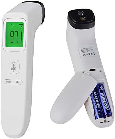 AW Temassız alın termometresi Fotoselli Dijital Kızılötesi termometre ateş Alarmı Çanta ile Yetişkinler Çocuklar için 10 Paket