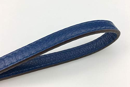 VanEnjoy Bileklik Anahtarlık Cep Telefonu Hakiki Deri El Kayışı ile Altın Kilit Yeni Stil Kordon Yapış Kanca (Mavi-Gümüş Toka)