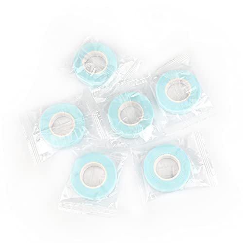 Bireysel Kirpik Uzantıları için 6 Rolls PE Micropore Tıbbi Bant Rulo, 1/2 x 10 Yards - Bireysel Paket (Mavi)