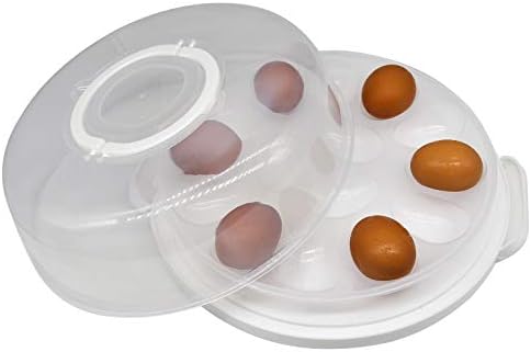 Yuvarlak Taşınabilir Yumurta Taşıyıcı Deviled Yumurta Tepsi Cupcake, Noel Partisi Pasta Taşıyıcı Konteyner ile Yumurta Tutucu