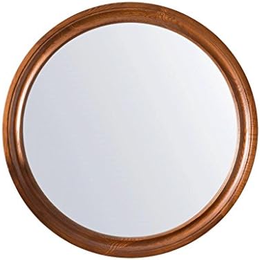 LRXG Kozmetik Ayna Tam Katı Ahşap İskandinav Dairesel Duvara Monte Banyo Tuvalet Aynası Duvar Dekorasyon Makyaj Asılı Ayna (Renk: