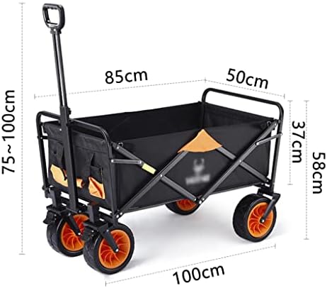 Katlanır Alışveriş Sepeti Açık Kamp Arabası Taşınabilir Sepeti Alışveriş Römork Piknik Kampı Araba Hektolitre Kapasitesi (Renk: