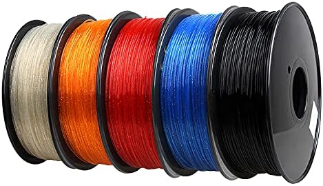 JKHN 3D Yazıcı Filament Parlayan Filament 1.75 mm (±0.03 mm) Pırıltı 1kg Makara (2.2 lbs) - Parlak Siyah