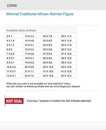 Etiketler Çıkartması Minimal Geleneksel Afrikalı Kadın Figürü 30 X 10,2