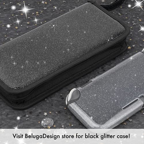 BelugaDesign Glitter Switch Paketi / Şeffaf Geçmeli Kılıf, Vinil Sargı, Kristal Başparmak Sapları / Parlak Sevimli Pastel Aksesuarlar