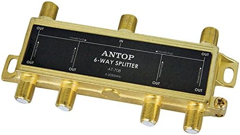 ANTOP Koaksiyel kablo ayırıcı Ultra Mini Dağıtım Uydu TV Anten Sinyalleri için 2GHz-5-2050MHz (AT-708)