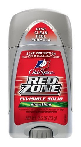 Old Spice Red Zone Terlemeyi Önleyici/Deodorant, Görünmez Katı, Gösteri Zamanı, 2,6 oz (73 g) (4'lü Paket)