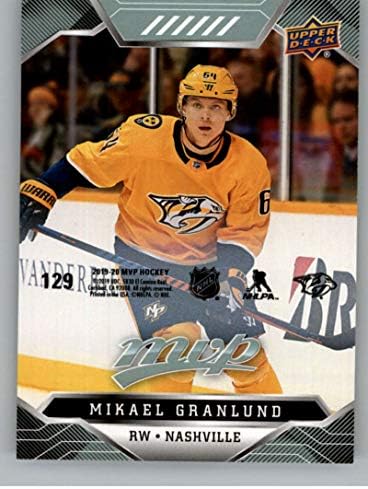 2019-20 Üst Güverte MVP Bulmaca Arkaları Hokey 129 Mikael Granlund Nashville Predators, Ud'den Resmi NHL Ticaret Kartını Geri