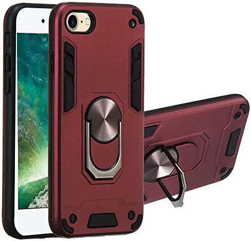 ıPhone 8 için, WVYMX Hard Case Arka Kapak ile Halka Tutucu Standı Kickstand Manyetik Araç Montaj ile Çalışmak için iPhone 7/iPhone