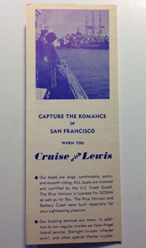 Lewis Golden Gate Tekne Turları ile Vintage Orijinal 1950'ler San Francisco İskelesi 45 Fisherman's Whart Cruise