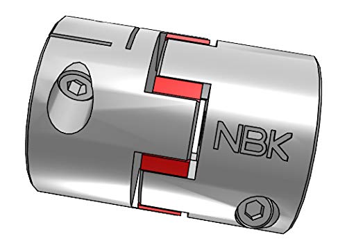 NBK MJC-95CS-RD-1 1/8-50 Çene Esnek Kaplin, Sıkma Tipi, Delik Çapları 1-1 / 8 ve 50 mm