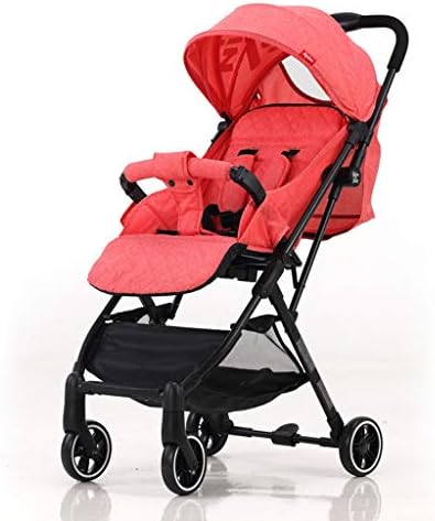 KHUY Bebek Arabası - Hafif Kompakt Katlanır Bebek Arabası-Seyahat Çantası içerir (Renk: Kırmızı)