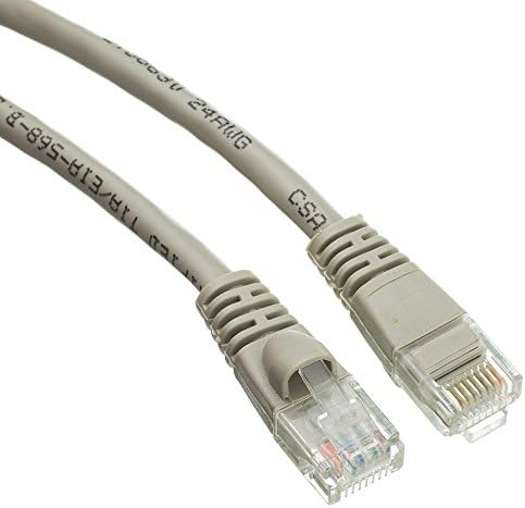 15 FT (4.5 M) Cat5e Ağ Ethernet UTP Yama Kablosu, 350Mhz, (15 Feet/4.5 Metre) PC/Yönlendirici / PS4 / Xbox/Modem Gri ED749880