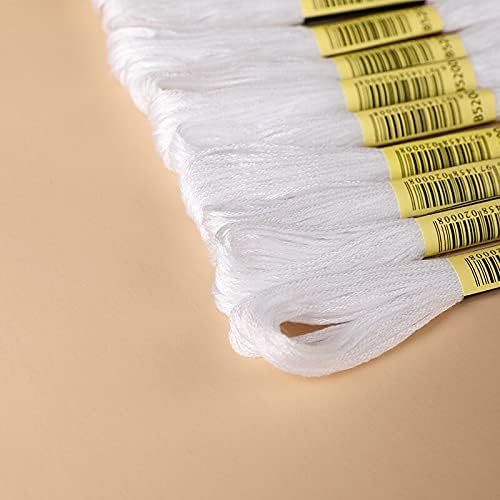 BOKA Mağaza-240 ADET 8 M Şube Konu Renk No.B5200 Beyaz DMC Ipi Çapraz Dikiş Nakış Ipliği DIY Polyester Pamuk Dikiş Çile Kiti