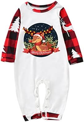 Aile için Noel Pjs,2 Parça Noel Pijama Setleri Uzun Kollu Gömlek Pantolon Kardan Adam Ekose Loungewear Outifts