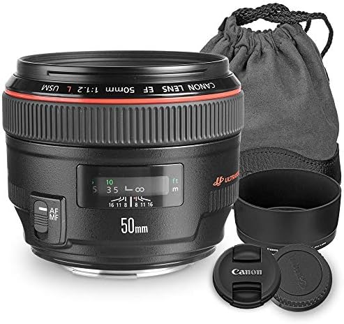 Canon EF 50mm f / 1.2 L USM Lens ve Deluxe Xpıx Aksesuar Paketi ile DSLR Durumda + 24 adet SD Tutucu + Tripod + Temizleme Kiti