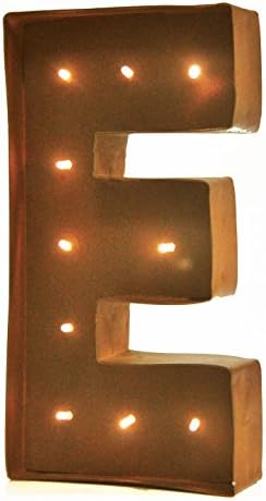 Modern ev Rustik Vintage 11 Dekoratif LED ışık kızdırma Mektupları-E harfi