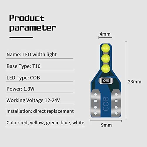 Teguangmeı 194 LED ampuller T10 168 2825 W5W beyaz LED araç iç ışıklar 6SMD COB yonga setleri CANBUS hata ücretsiz değiştirme