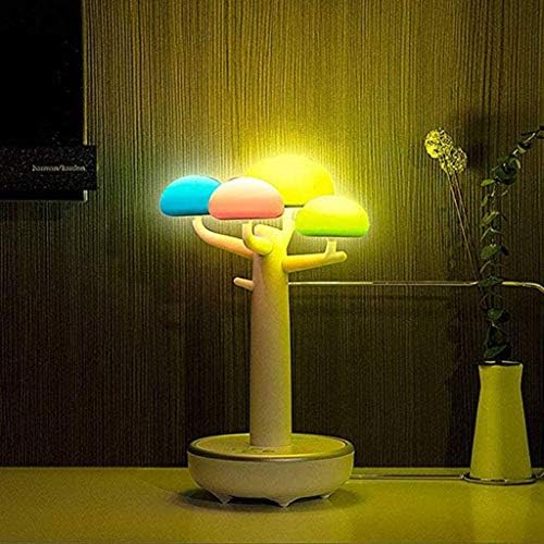 ZPZDD Dahili Çalar ile LED Gece Işık Lambası, yatak Odası Başucu Lambası Uzaktan Kumanda ile Bluetooth Ses, bebek Kreş Yatak