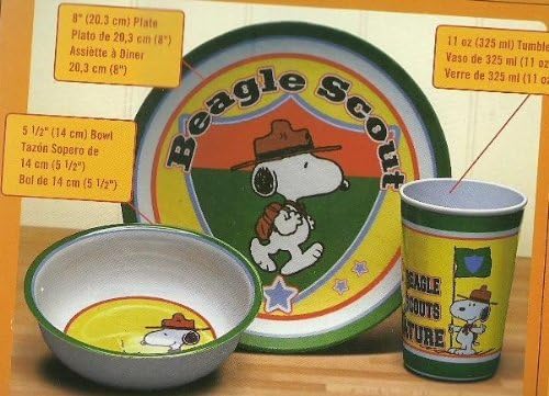Fıstık Beagle Scout 3 Parça Çocuk Servis Tabağı Seti