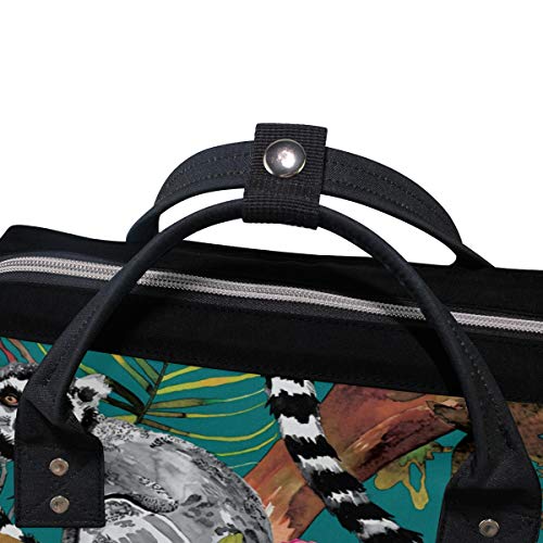 Bebek bezi çantaları sırt çantaları Mumya sırt çantası ile karikatür Lemur seyahat Laptop sırt çantası