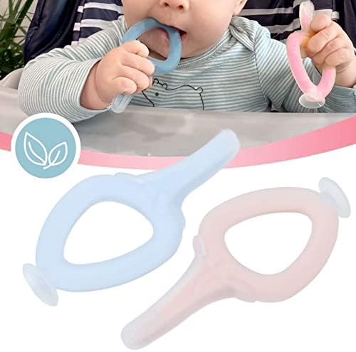 FastUU Bebek Eğitim Diş Fırçası, rahat Saplı Güvenli Bebek Diş Fırçası Hafif Taşınabilir Bebek için Çocuk için Banyo için
