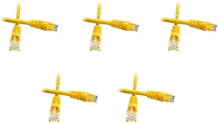 75 Ayak Cat5e Snagless / Kalıplı Önyükleme Sarı Ethernet Yama Kablosu, 5'li Paket (CNE53230)