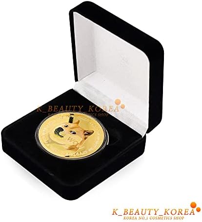 Jenerik Bitcoin Dogecoin 24 K Altın Kaplama Cryptocurrency Hatıra parası Koleksiyonu ile Lüks Kılıf (Dogecoin (Lüks Kılıf))
