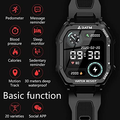 Akıllı saatler Erkekler için Activing Spor Izci nabız monitörü Uyku Tracker 1.69-inç Tam Dokunmatik ekran akıllı saat Android