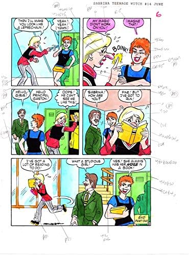 Sabrina El Boyaması Çizgi Roman Renk Rehberi 1998 Archie Yayınları Sayfa 6