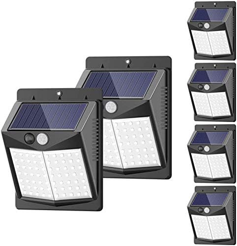 Güneş ışıkları Açık, [6 paket / 3 mod / 50LED] SEZAC hareket sensörü güvenlik ışıkları güneş güvenlik ışıkları IP 65 kablosuz