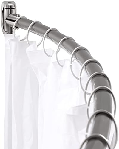 Chrsouly Ayarlanabilir Kavisli Duş Çubuk, 42-74 inç Ekstra Geniş Duş Perde Çubuk, Pas geçirmez, Prim Paslanmaz Çelik, Kavisli