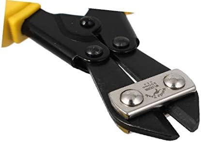 X-DREE Plastik Kaplı Sap Yaylı Tel Kablo Kesici Pense Sarı Siyah 21cm Uzunluk (Mango recubierto de plástico Cortador de cable