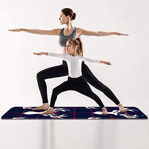 LORVIES Geyik Desen Yoga Mat Çevre Dostu Kaymaz Anti-Gözyaşı egzersiz ve fitness matı için Yoga, Pilates, Germe, Meditasyon,