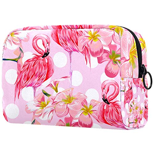 Seyahat Makyaj çantası Pembe Flamingo Çiçek Makyaj Tren Vaka Büyük Yumuşak Dokunmatik Kozmetik Durumda Makyaj Depolama Moda Tasarım