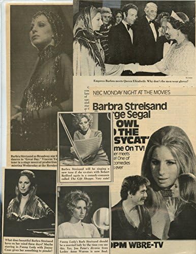 Barbra Streisand orijinal kırpma dergisi fotoğraf lot S7400