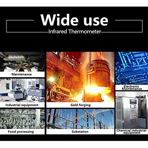 GAEA Kızılötesi Termometre (İnsan için DEĞİL), Temassız Dijital Lazer Sıcaklık Tabancası -50 ~ 380℃（-58 ~ 716℉) lcd Ekran ile,