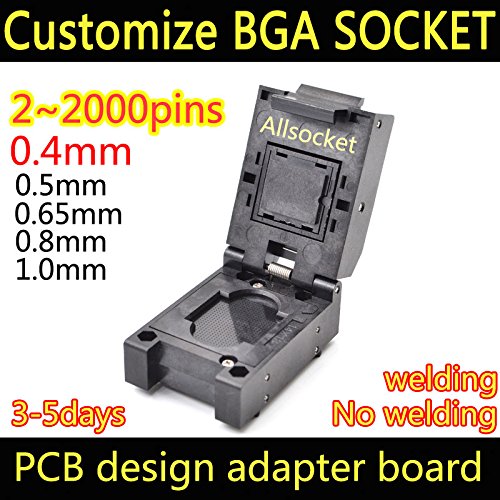 BGA Serisi Burn-in Soketi, ALLSOCKET-BGA416-C-0.4 BGA Paket Flaş IC Soketleri,0.4 mm,0.5 mm,0.65 mm,0.8 mm,1.0 mm Pitch için