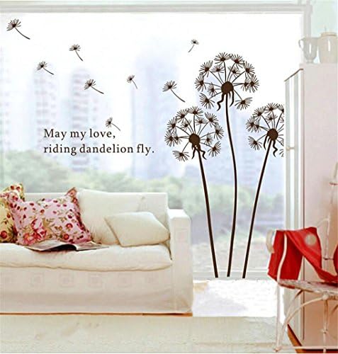 1 X Karahindiba Çiçek Ağacı Kelebekler Çıkarılabilir Vinil Duvar Çıkartmaları Duvar Ev Çıkartması Çocuk Odası Dekor (AWQE)