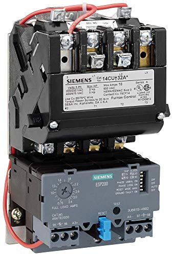 Siemens 14CUA32BF Ağır Hizmet Tipi Motor Marşı, Katı Hal Aşırı Yükü, Otomatik / Manuel Sıfırlama, Açık Tip, NEMA 1 Genel Amaçlı