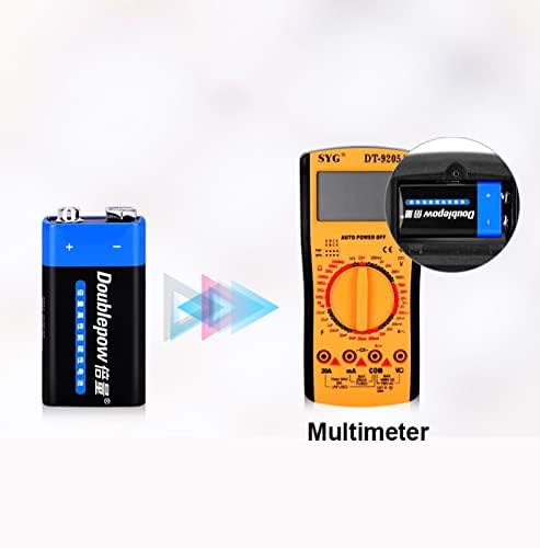 DQZA 2 ADET 9 V Pil 6F22 Birincil ve Kuru Pil, multimetre Alarm Mikrofon Demir Kabuk Tek Kullanımlık Pil için Kullanılan